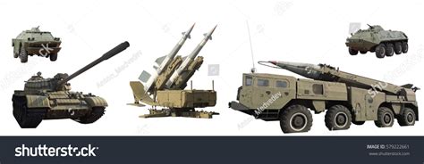 Military Vehicles Tank Missile Launcher Isolated Stock Illustration ...