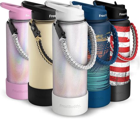 Amazon.com: Frost Buddy 32oz Buddy Water Bottle with Straw, Lid | 24-Hour Insulated Water Bottle ...