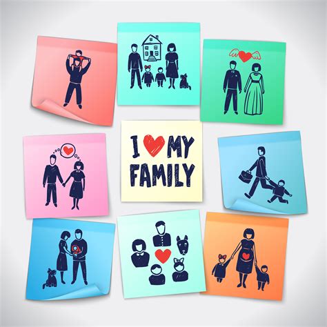 Family Stickers Set 466050 Vector Art at Vecteezy