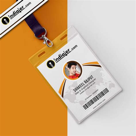 Modern Office Identity Card Free Psd Template – Indiater Throughout College Id Card Template Psd ...