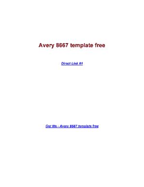 Fillable Online Avery 8667 template free Fax Email Print - pdfFiller