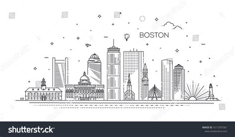 1,021 Vector Boston Skyline Images, Stock Photos & Vectors | Shutterstock