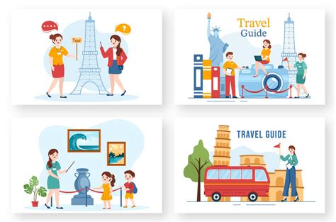 10 Travel Guide and Tour Illustration By denayunethj | TheHungryJPEG