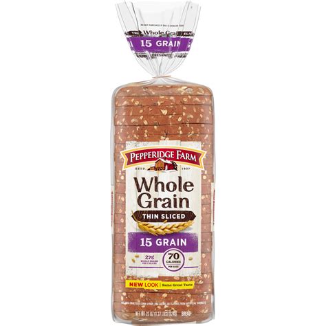 Pepperidge Farm Whole Grain Thin Sliced 15 Grain Bread, 22 oz. Loaf ...