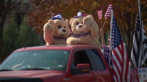 Trump supporters participate in car parade in Overland Park