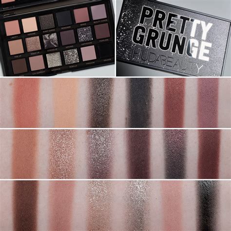 Huda Beauty Pretty Grunge Palette Swatches - Coffee & Makeup