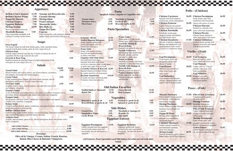 Nonna's Pizza & Italian Restaurant menu in Florham Park, New Jersey, USA