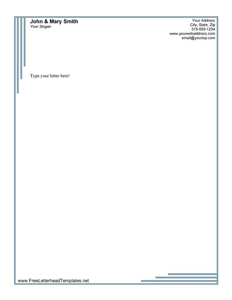 Free Personal Letterhead Templates Printable