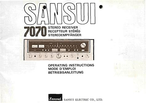 Download "Sansui 7070 Owners Manual" free