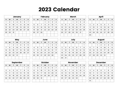 2023 Calendar – Calendar Options