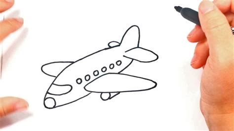 How to draw a Airplane for Kids | Airplane Easy Draw Tutorial - YouTube