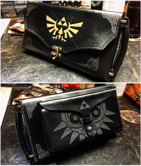 Black Nintendo Switch Case Leather Zelda themed Nintendo | Etsy