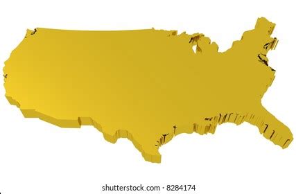 Usa Map Golden Stock Illustration 8284174 | Shutterstock