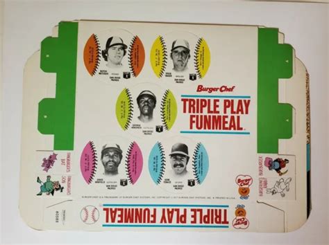 1977 SAN DIEGO Padres Burger Chef Funmeal ensemble d'équipe complet ...