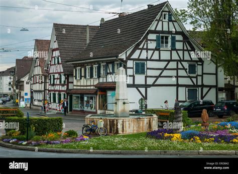 Afternoon in Allschwil-village, canton Basel-Country, Switzerland Stock Photo - Alamy