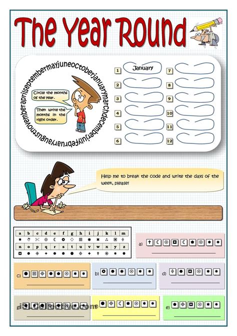 MONTHS AND DAYS OF THE WEEK - PUZZLE | English lessons for kids, Word ...