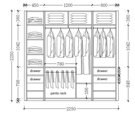 Standard Dimensions Closet Layouts