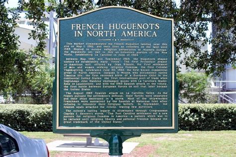 French Huguenots in North America Historical Marker