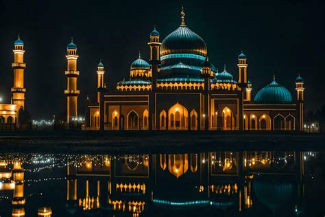 the night time mosque in karachi, pakistan. AI-Generated 30087853 Stock ...