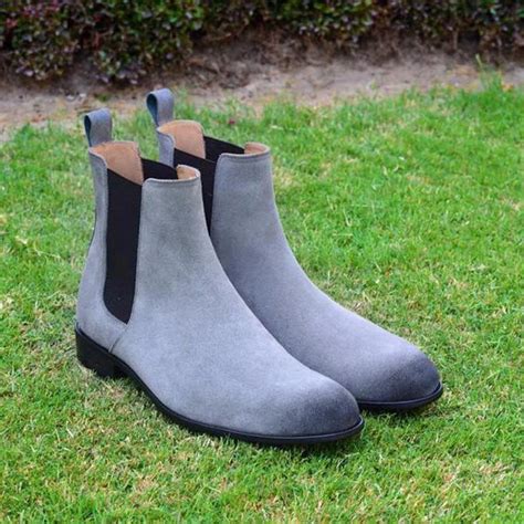 Grey Suede Chelsea | Light Grey Suede Chelsea Boots