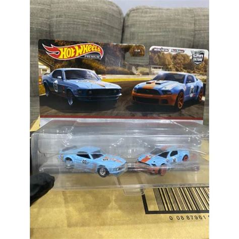 Hot Wheels Premium Car Culture Twin Pack 2023 Ford Mustang GULF | Lazada