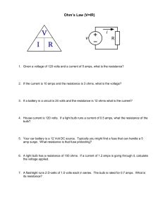 Ohm*s Law Worksheet