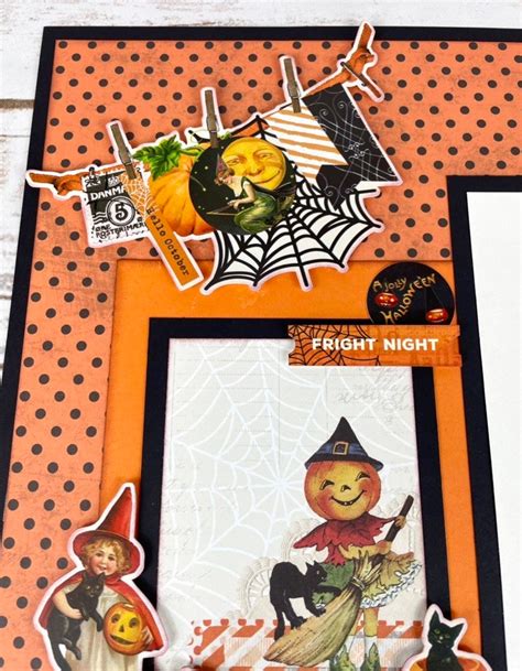 Fright Night Halloween Layout DIY 1-page 12x12 PRECUT - Etsy