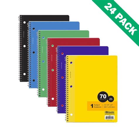 Spiral Notebook Ruled, Case Of 24 1-subject Spiral Notebooks For ...