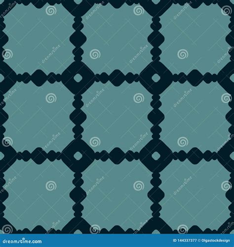 Vector Black and Turquoise Geometric Seamless Pattern with Square ...