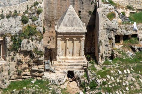 The Tomb of Zechariah Ben Jehoiada in Kidron Valley or King Valley Near the Walls of the Old ...