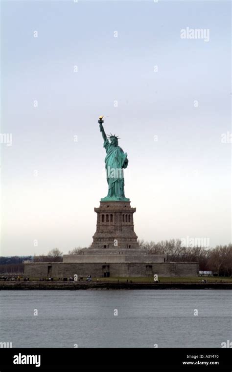 Statue of Liberty New York City ferry view Stock Photo - Alamy