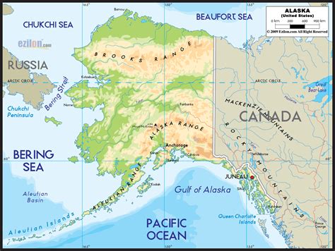 High Resolution Alaska Map