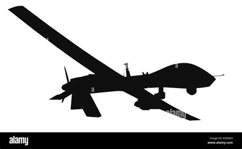 MQ-1C Gray Eagle military drone. 3d render. Isolated background Stock ...