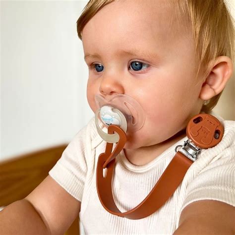 Silicone Pacifier / Dummy Clip - Orange & Earth - Infatot