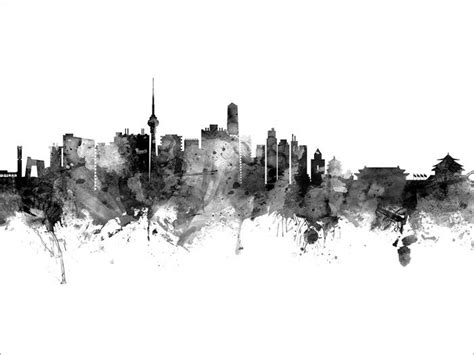 Beijing Skyline Beijing China Cityscape Art Print Poster - Etsy