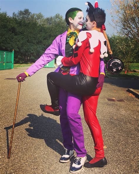 [Self] Harley Quinn and Joker (costumes entirely handmade by my ...