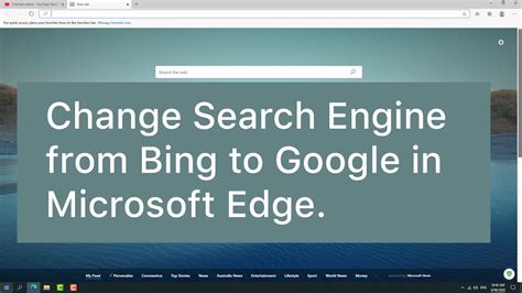 Change Search Engine Microsoft Bing To Google