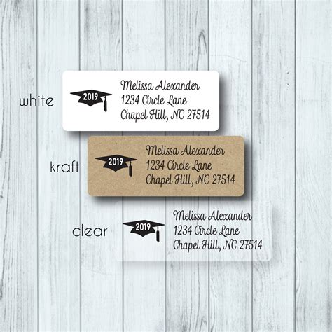 Graduation Mailing Labels Template