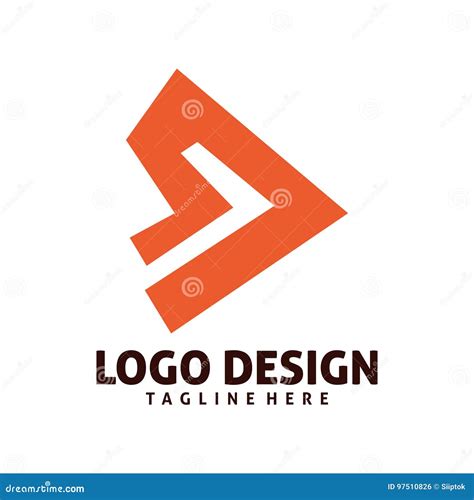 Play arrow logo stock vector. Illustration of company - 97510826