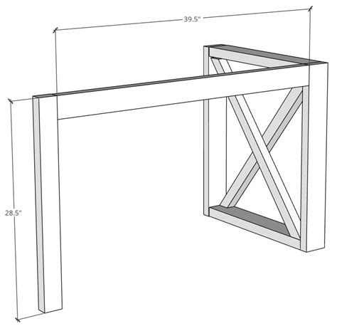 L Shaped Double X Desk - Handmade Haven | Woodworking desk plans, Diy wood desk, Diy desk plans