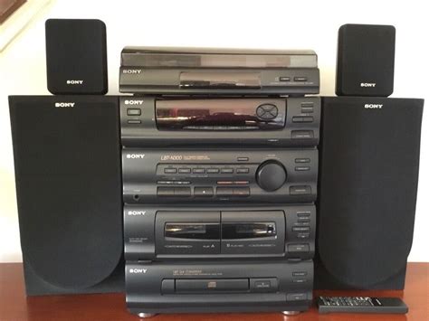 Sony surround sound stereo with CD, turntable, radio & dual cassette ...