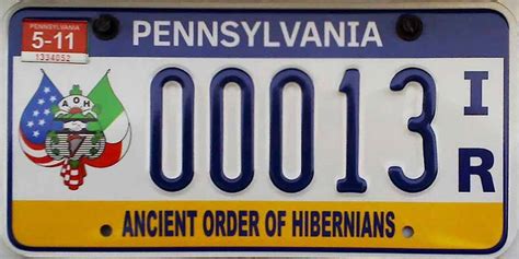 Pennsylvania License Plate Image