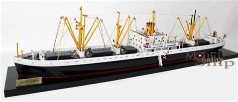 US Navy Liberty Cargo Ship EC2-S-C1 WWII Waterline Model 33" Display ...