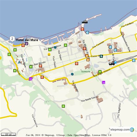 StepMap - Sorrento overview - Landkarte für World