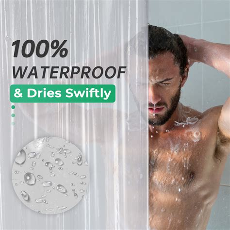 AmazerBath Plastic Shower Curtain Liner, 72 x 78 inches PEVA Heavy Duty ...