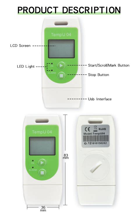 Usb Type Temperature Data Logger Thermograph Temperature Controller For Cold Chain