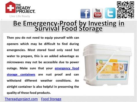 Emergency food storage containers | www.thereadyproject.com/… | Flickr