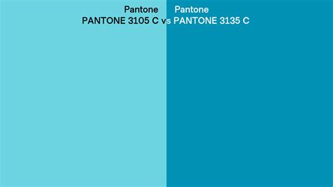 Pantone 3105 C vs PANTONE 3135 C side by side comparison