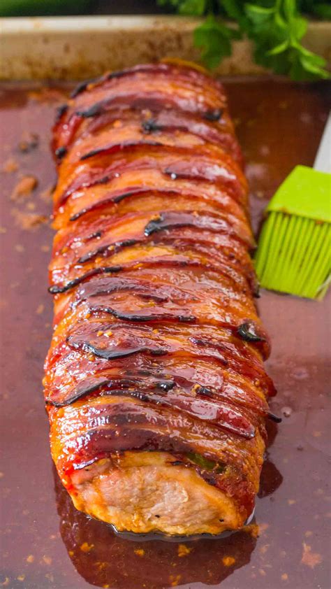 Bacon Wrapped Pork Tenderloin - Sweet and Savory Meals