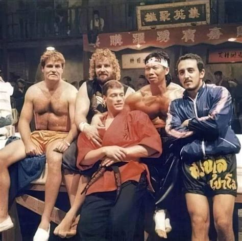 Behind the scenes of Bloodsport, 1988. Donald Gibb, Jean-Claude Van ...